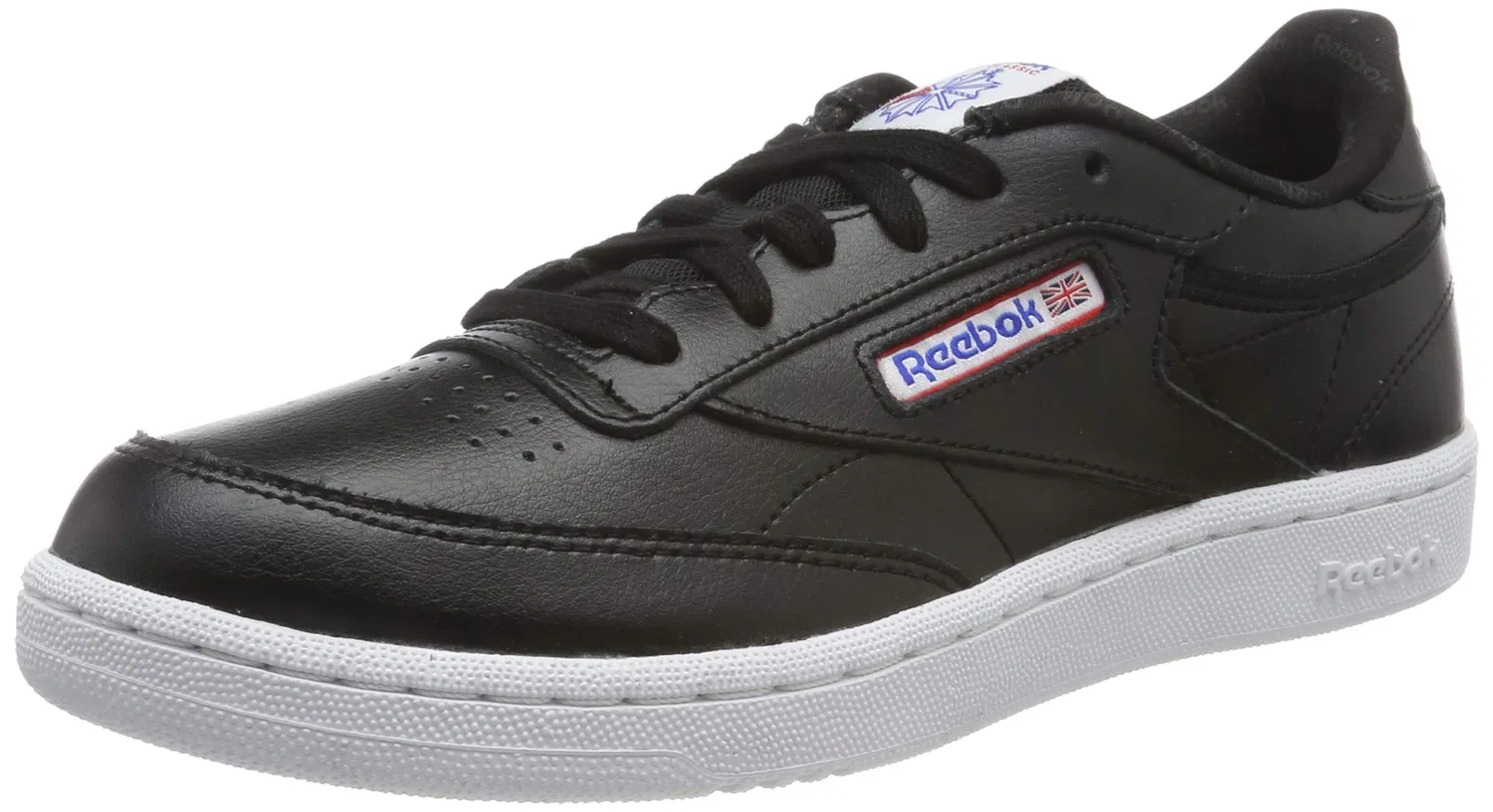 Детские кроссовки для мальчиков с закрытым носком Club C Reebok, Black White Blue Red
