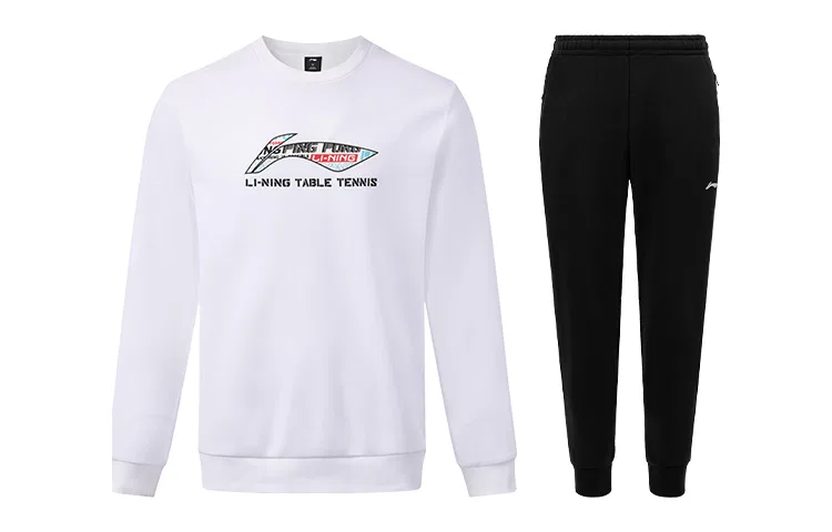 Детский комплект свитшотов с брюками Li-Ning, White/Black