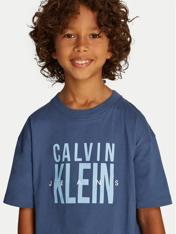 Футболка relaxed fit Bold Graphic Calvin Klein Jeans, синий — фото 3