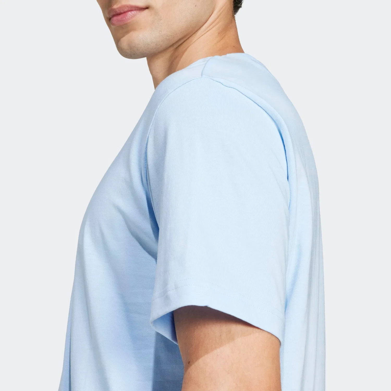 Детская хлопковая футболка с логотипом Adidas Sportswear, Glow Blue/Black — фото 3