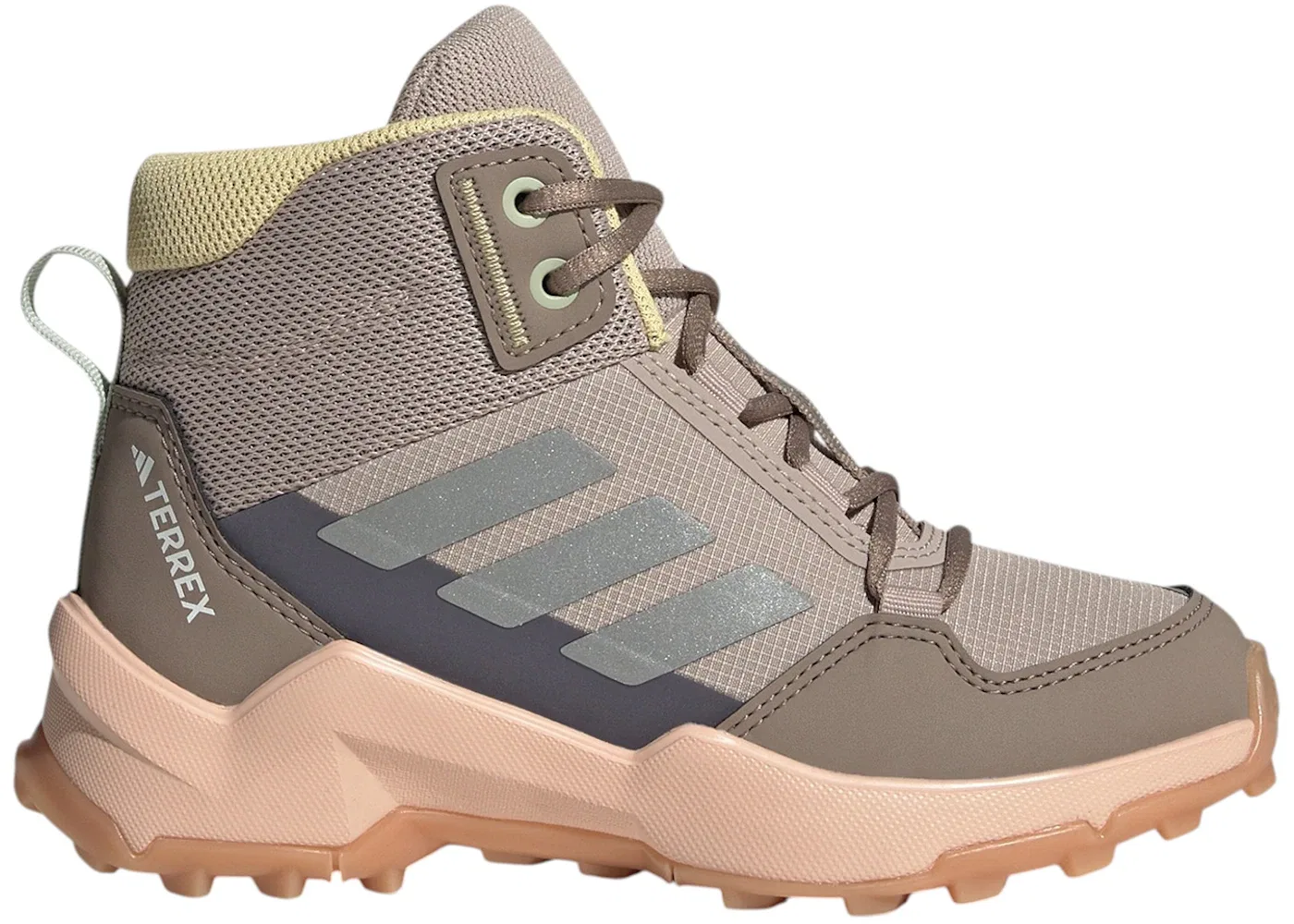 Детские кроссовки для активного отдыха Adidas Terrex AX4R Mid, Wonder Taupe/Reflective Silver/Ice Tangerine