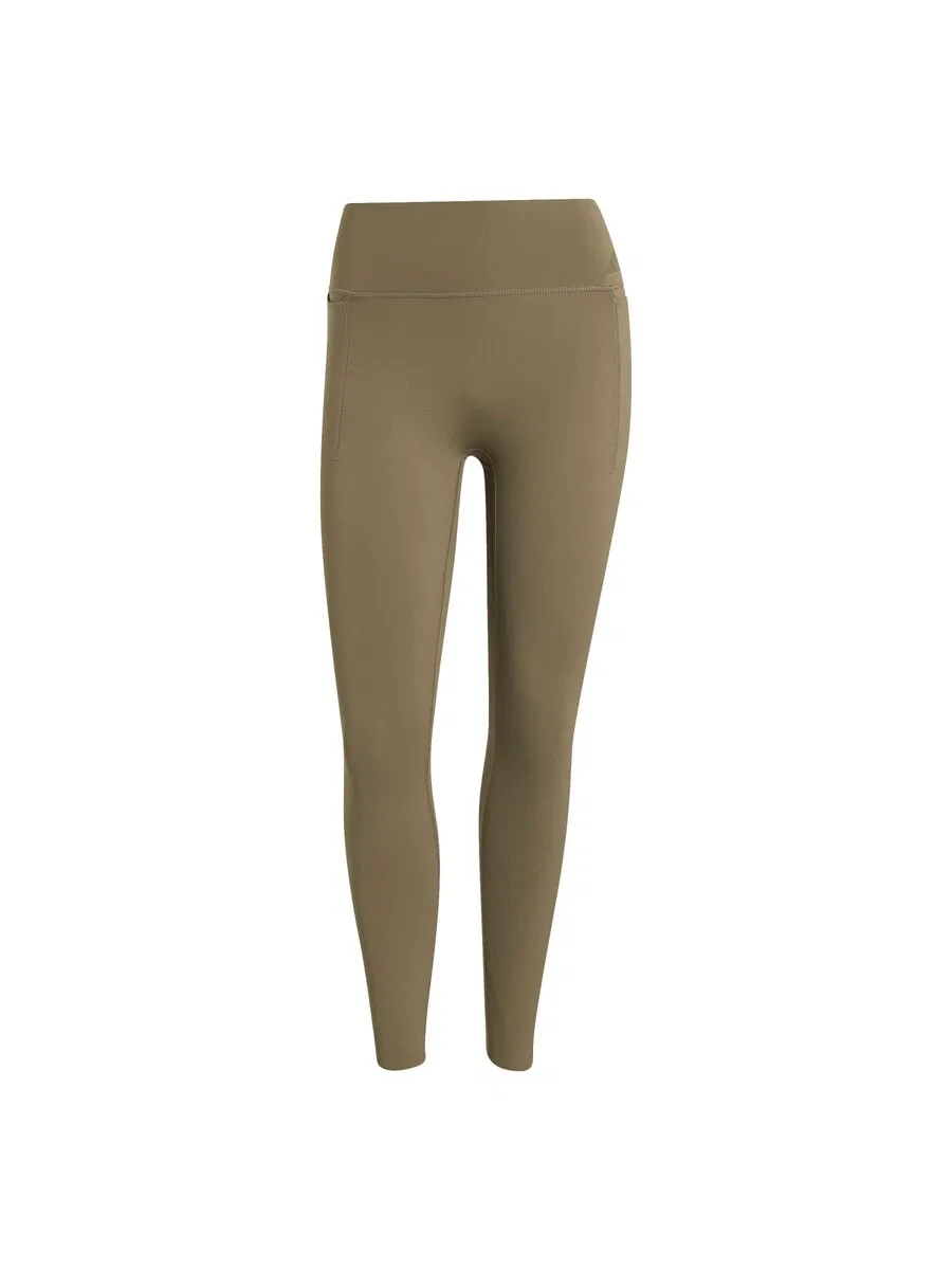 Спортивные брюки-скинни ADIDAS PERFORMANCE 'Optime Contour Workout Full Length' цвета хаки