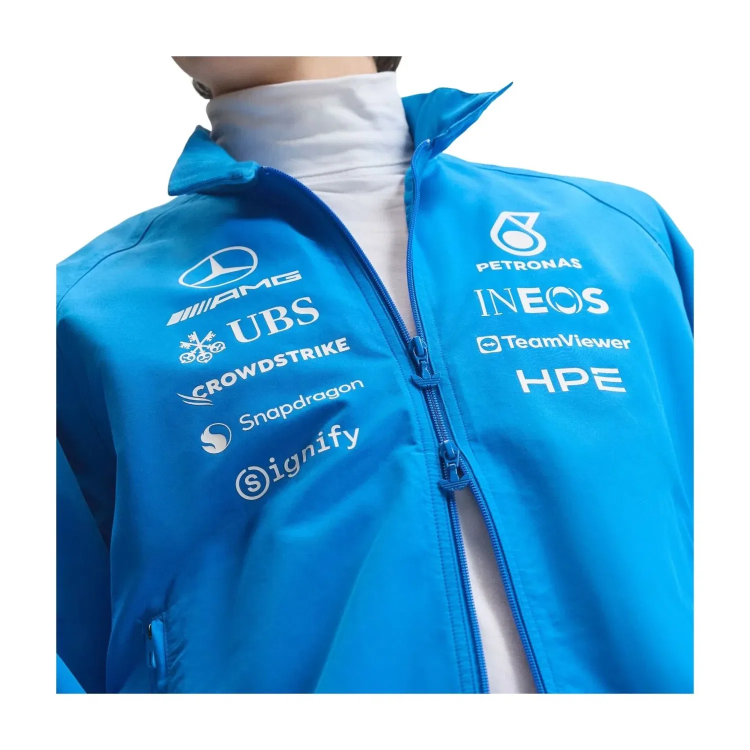 Мужская куртка-бомбер с принтом Blue Wonder Driver Harrington Adidas, синий — фото 4