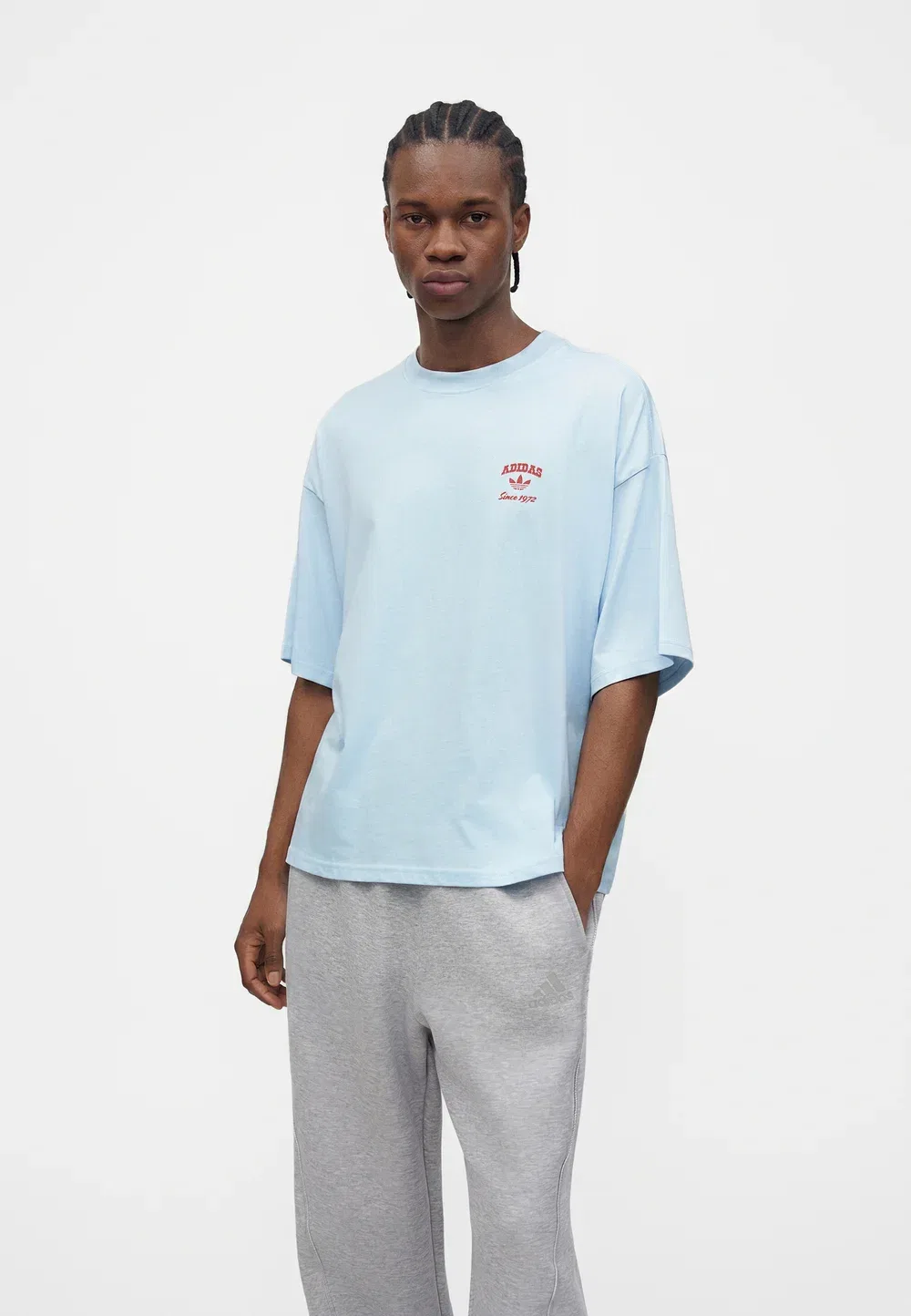 Футболка унисекс с принтом Adidas Originals, Ice Blue — фото 4