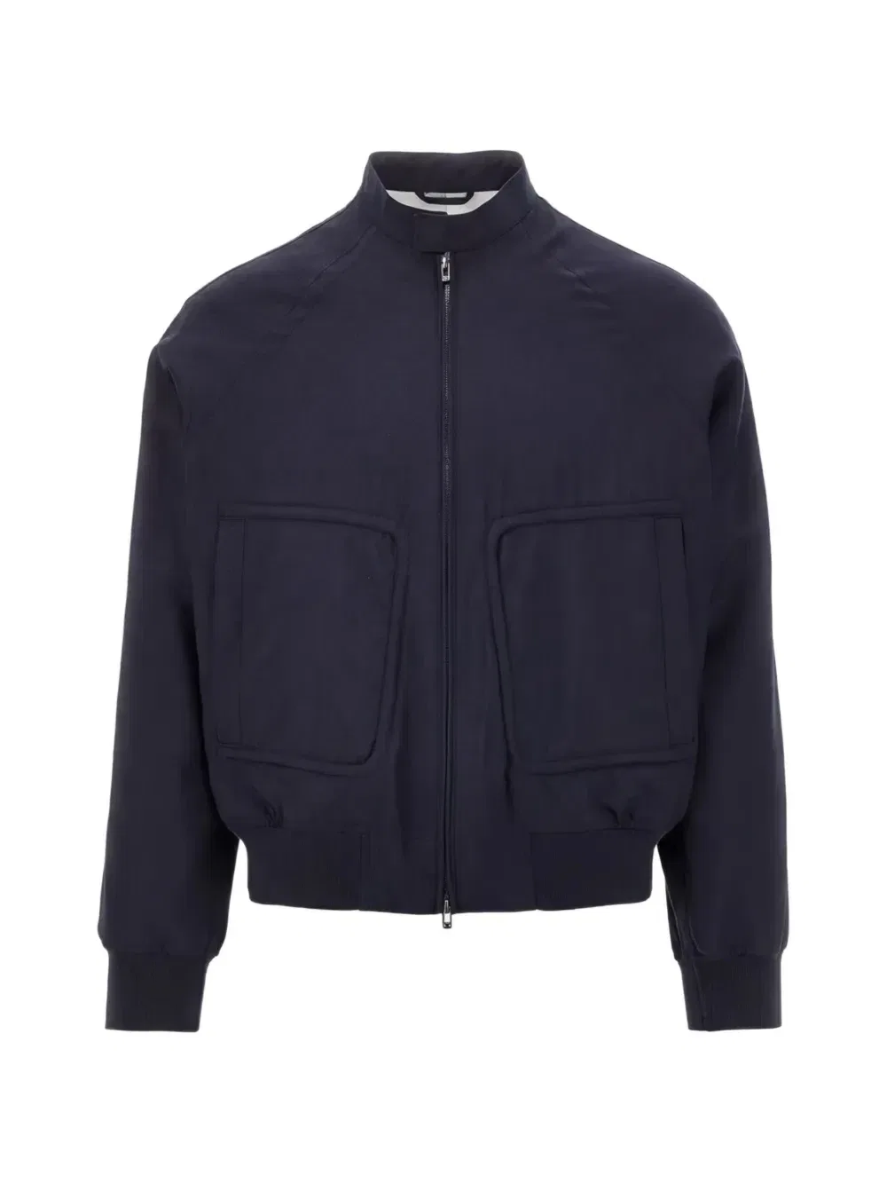 Шерстяная куртка на молнии Emporio Armani, синий