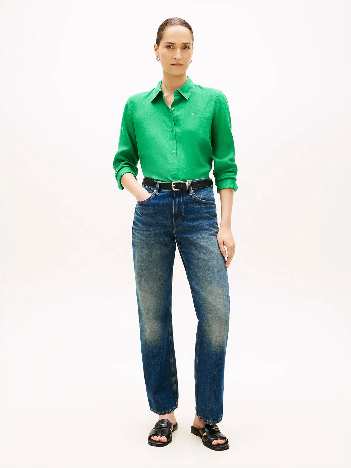 Блузка Tommy Hilfiger цвета лайма — фото 3