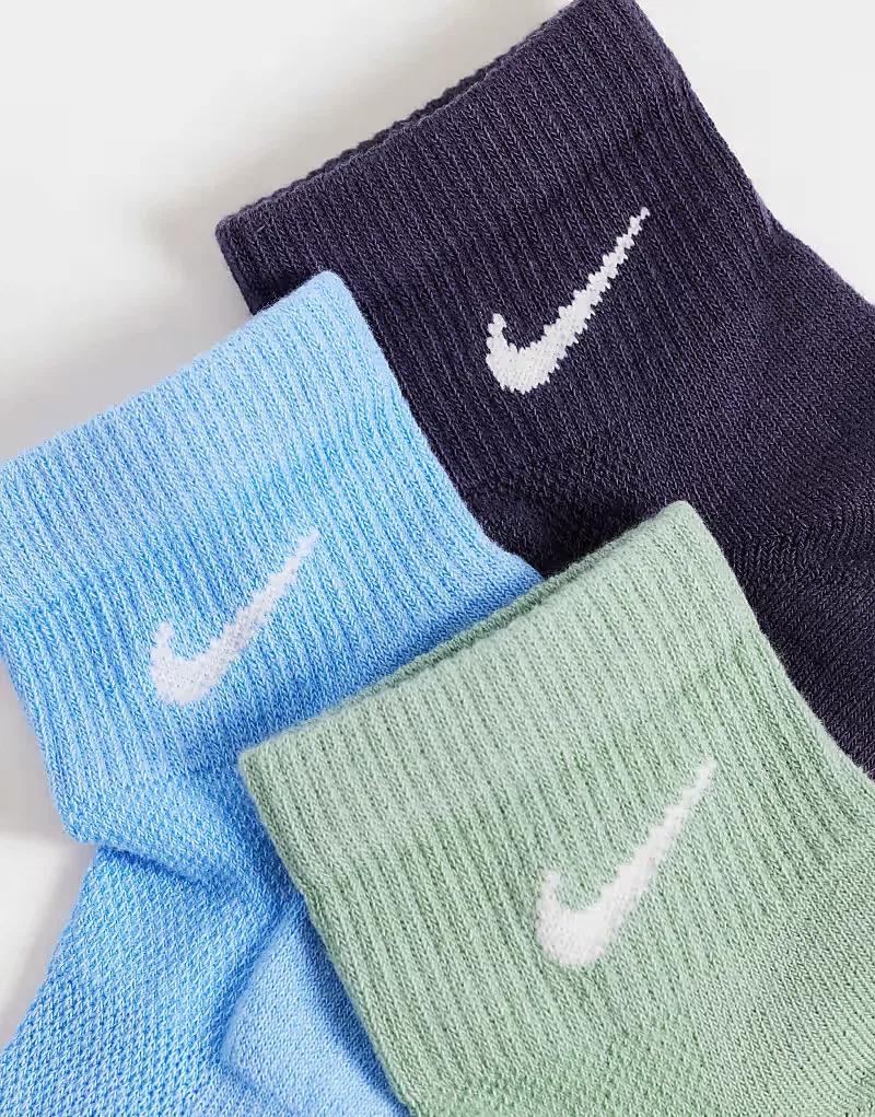 Носки низкие Everyday 3 шт Nike, синий мультиколор — фото 2