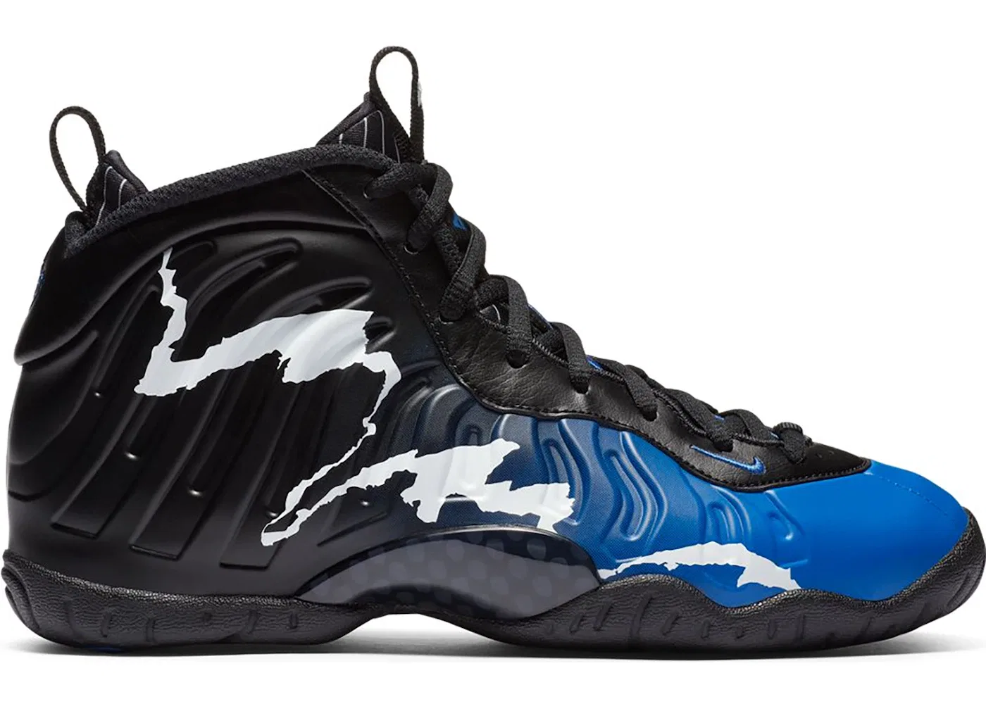 Детские кроссовки Lifestyle с принтом Nike Air Foamposite One, Black/Game Royal-White-Aurora Green