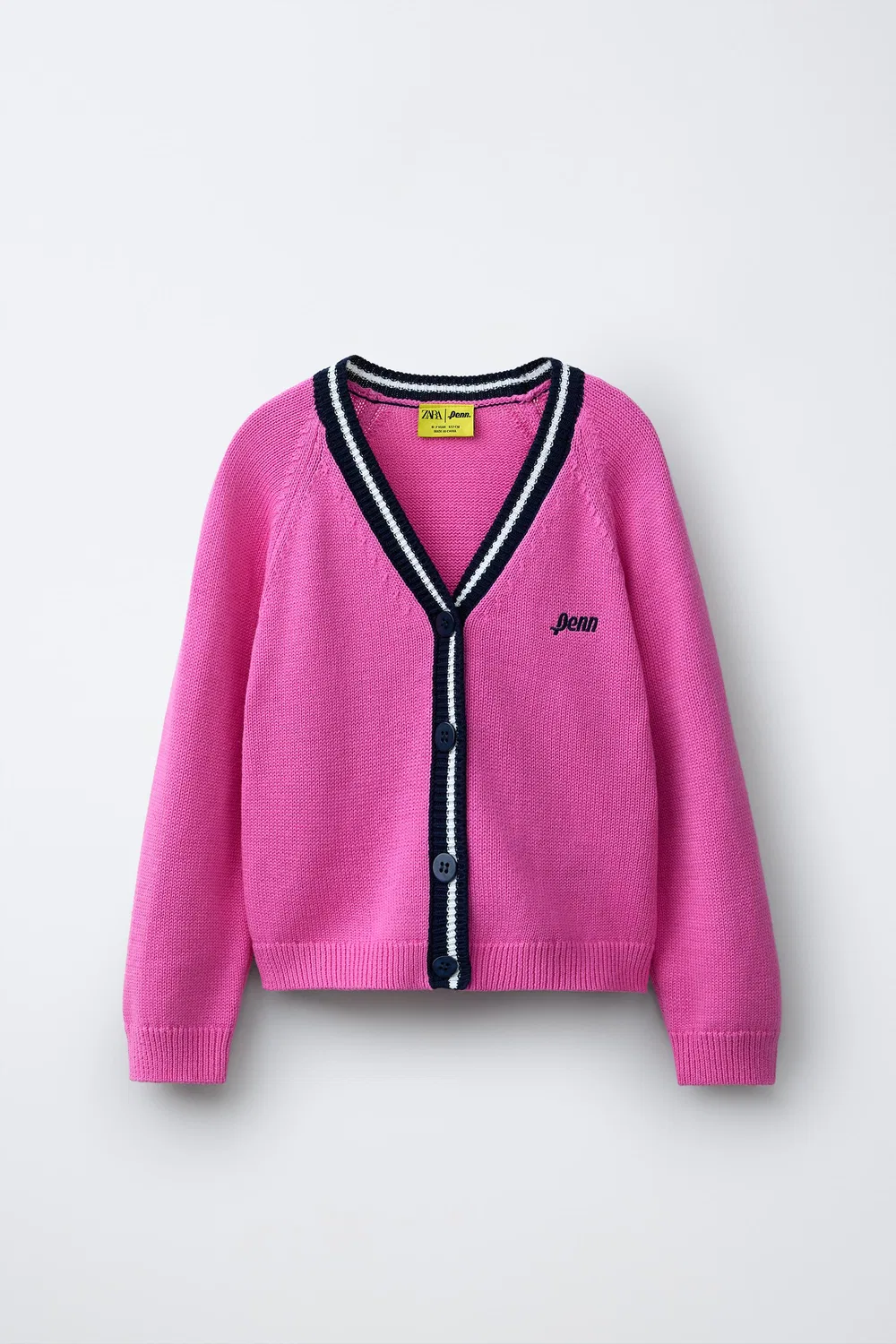 Кардиган Penn с контрастной отделкой ZARA, Neon Pink