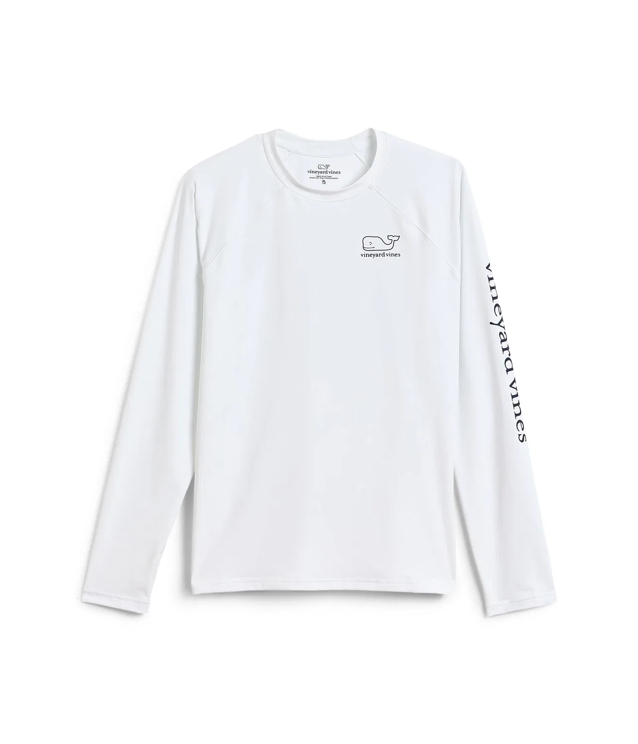 Рашгард с регланом Raglan Rashguard (для малышей, маленьких и больших детей) Vineyard Vines Kids, White Cap