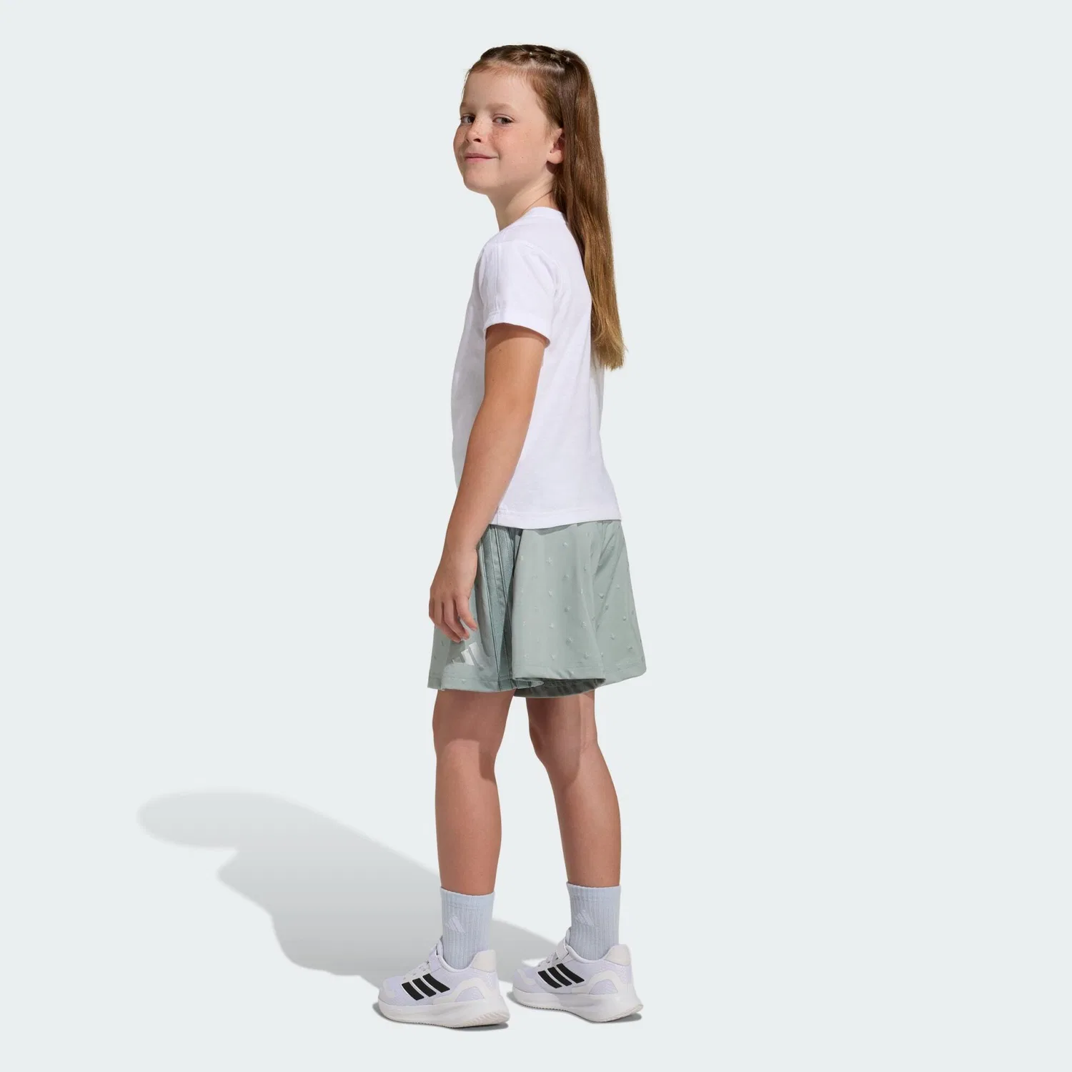 Детский комплект с металлическими деталями Seasonals Glam Short Set, Adidas, Цвет Weiss Silber Weiss — фото 3