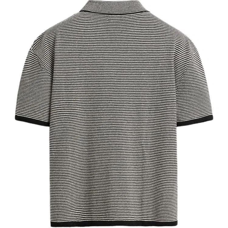 Мужской кардиган с лацканами и полосатым принтом, ZARA, Stripes — фото 3