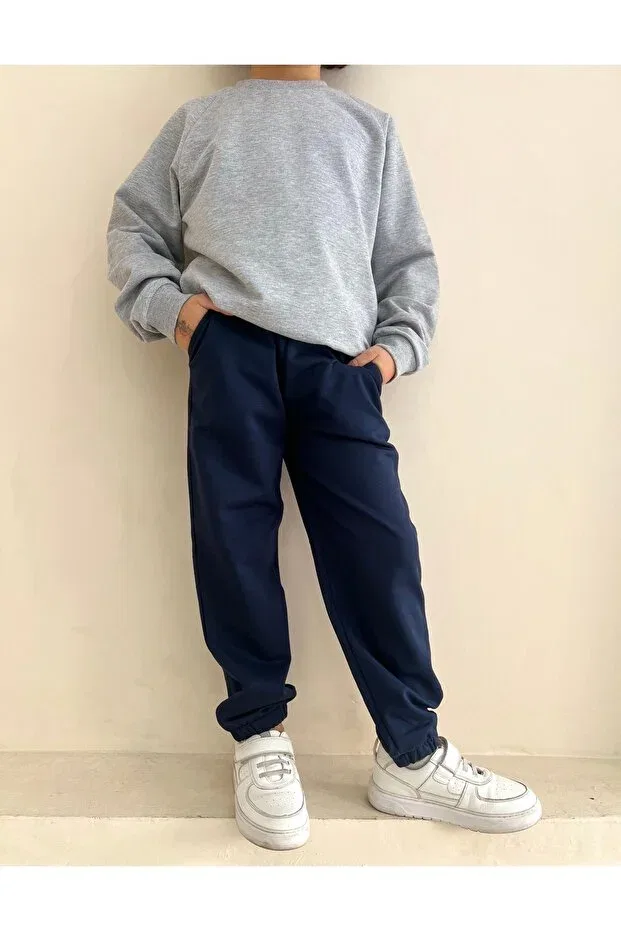 Детские спортивные штаны для девочек хлопковые Divista, Navy Blue — фото 2