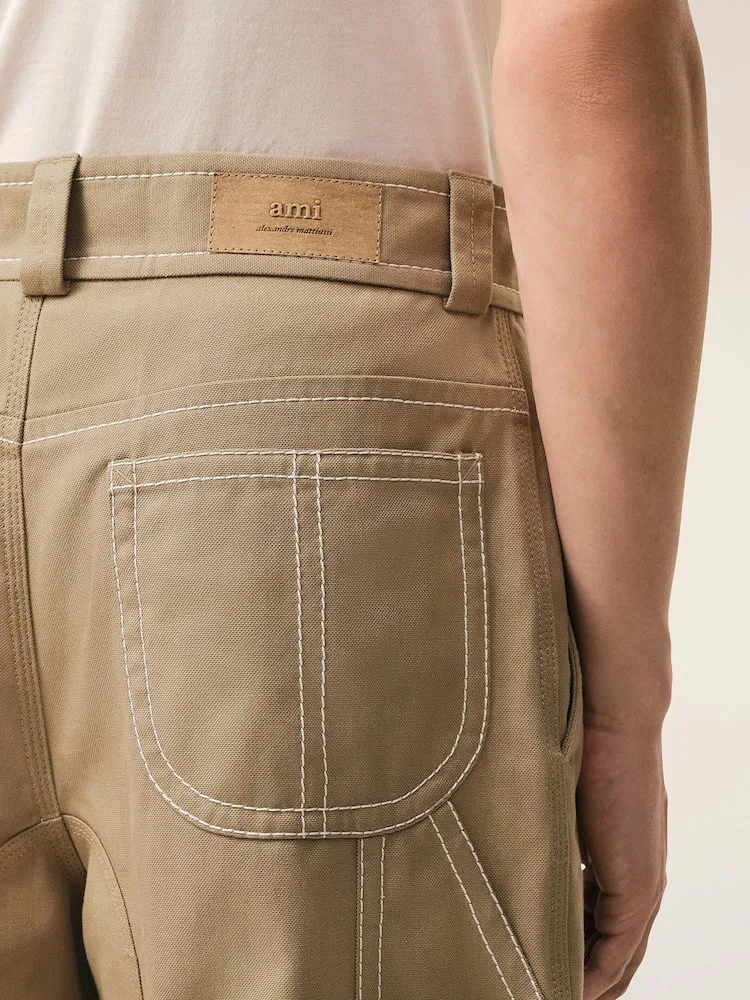 Шорты Worker Bermuda, Beige Taupe AMI PARIS — фото 4