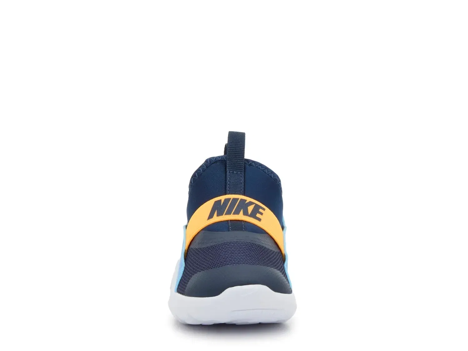 Кроссовки детские Flex Runner 4 Slip-On, Nike, Navy/Orange — фото 2