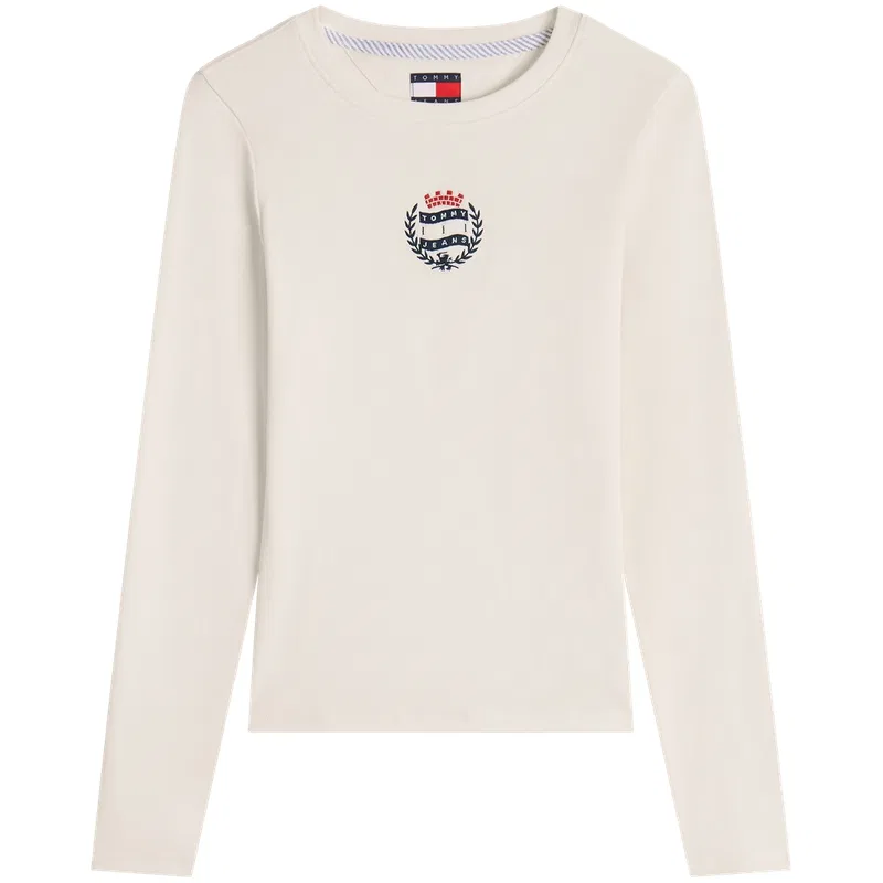 Женская футболка с круглым вырезом Tommy Hilfiger, Ecru YBH — фото 3