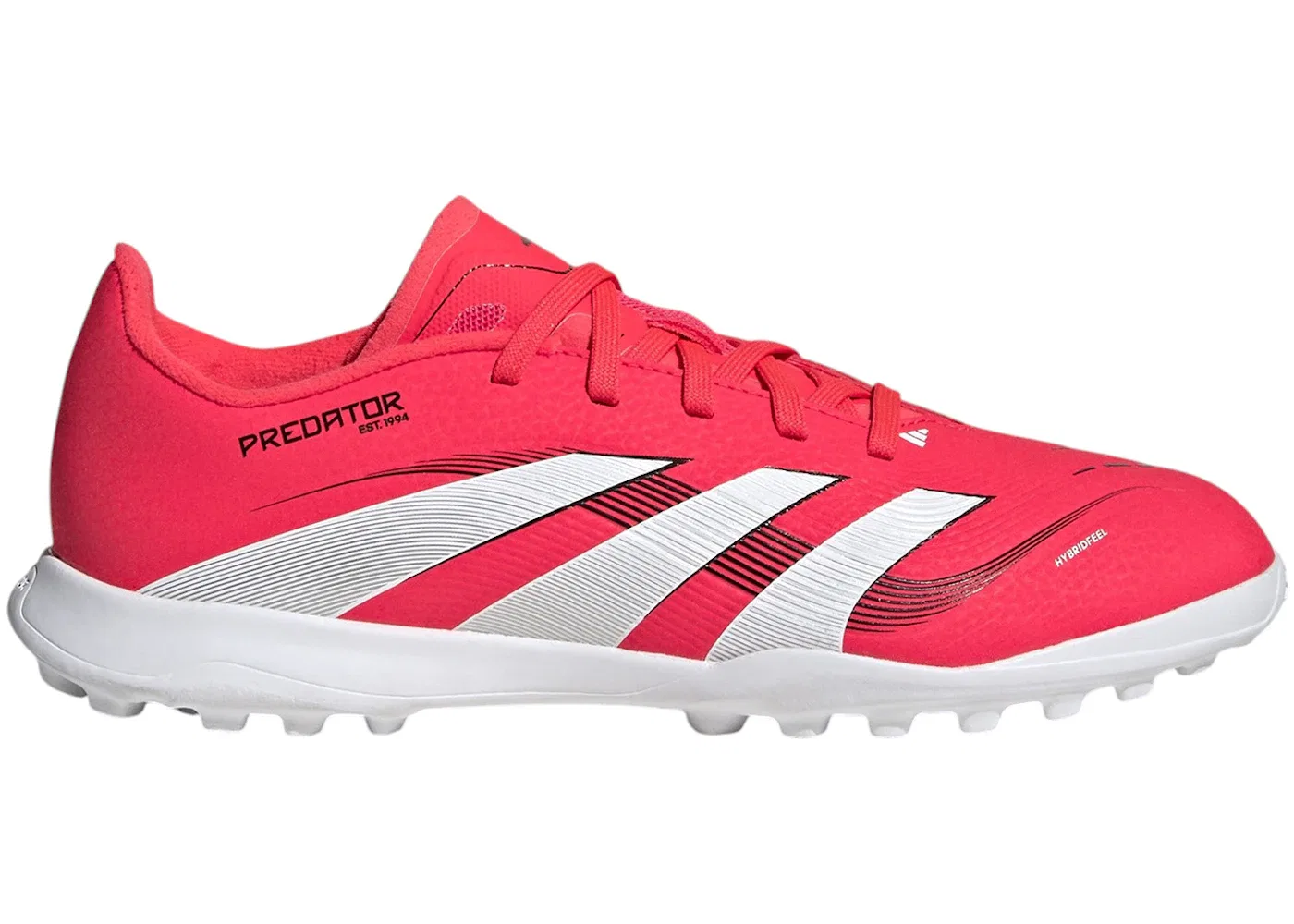 Детские бутсы для игры на искусственном газоне Adidas Predator League Turf, Lucid Red/Cloud White/Core Black