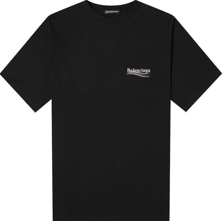 

Футболка Balenciaga Political Campaign Oversize Tee 'Black', черный