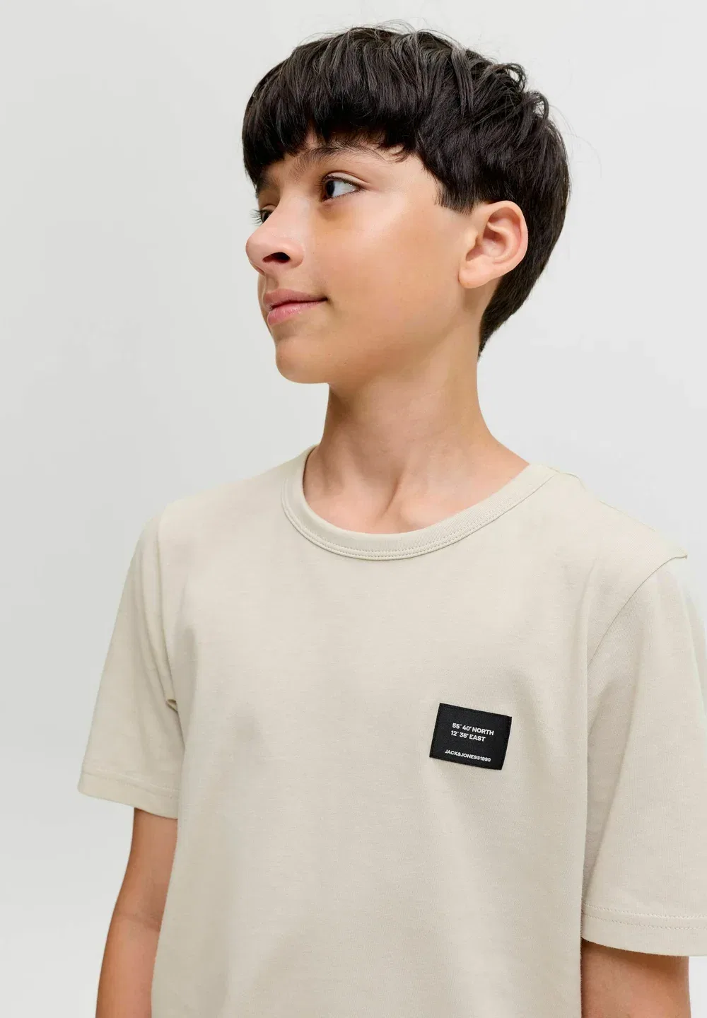 Футболка, детская футболка - базовая футболка Jack & Jones Junior, Moonbeam — фото 4