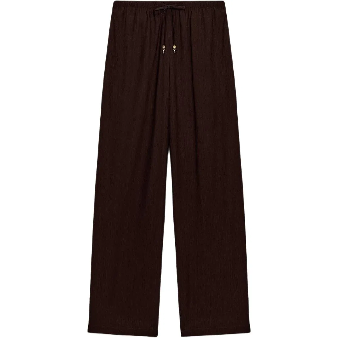 Женские брюки повседневные прямого кроя Dark Brown ZARA, Темно-коричневый