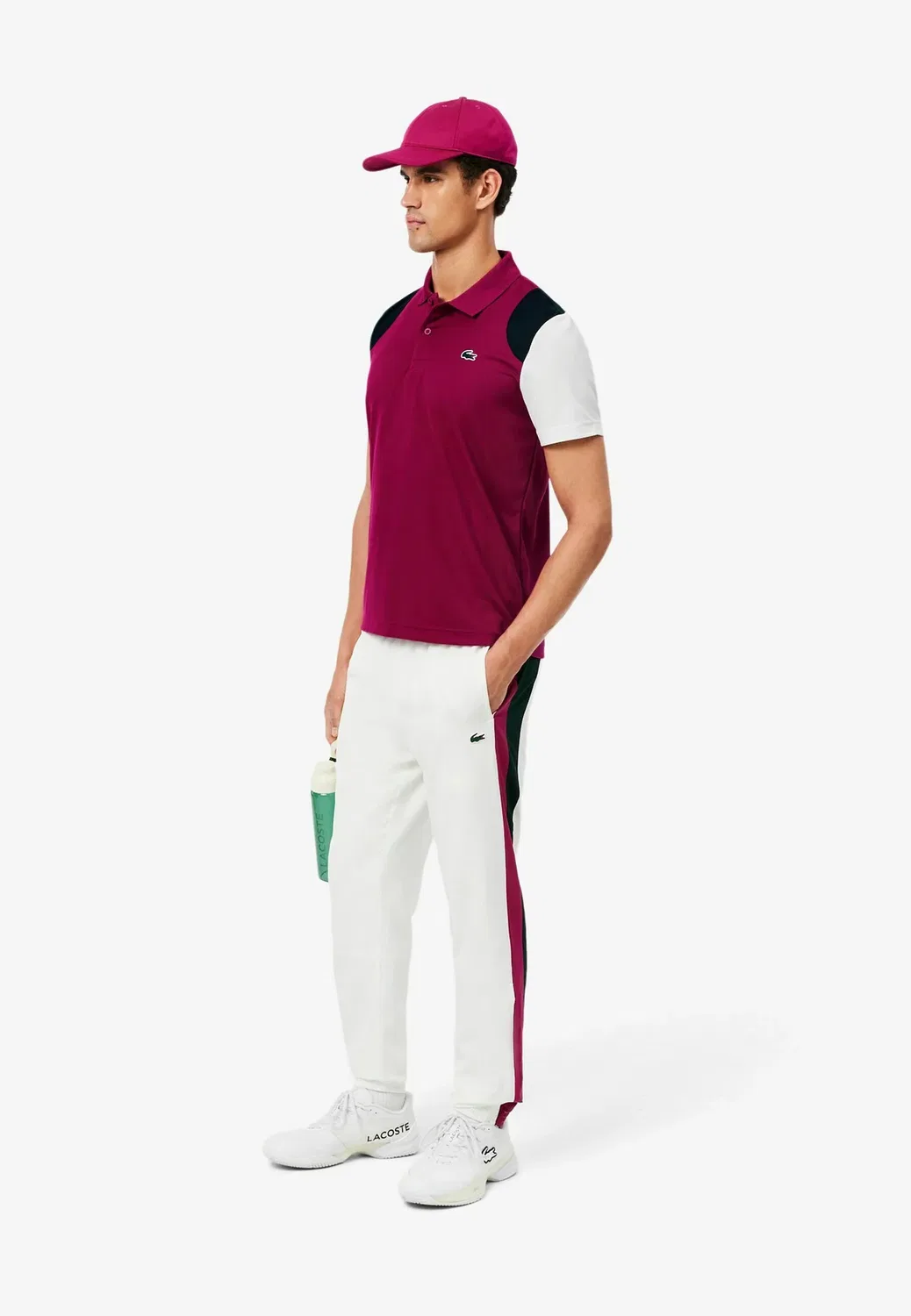 Рубашка поло Lacoste, Rose Fushia Vert Blanc-Ty — фото 2