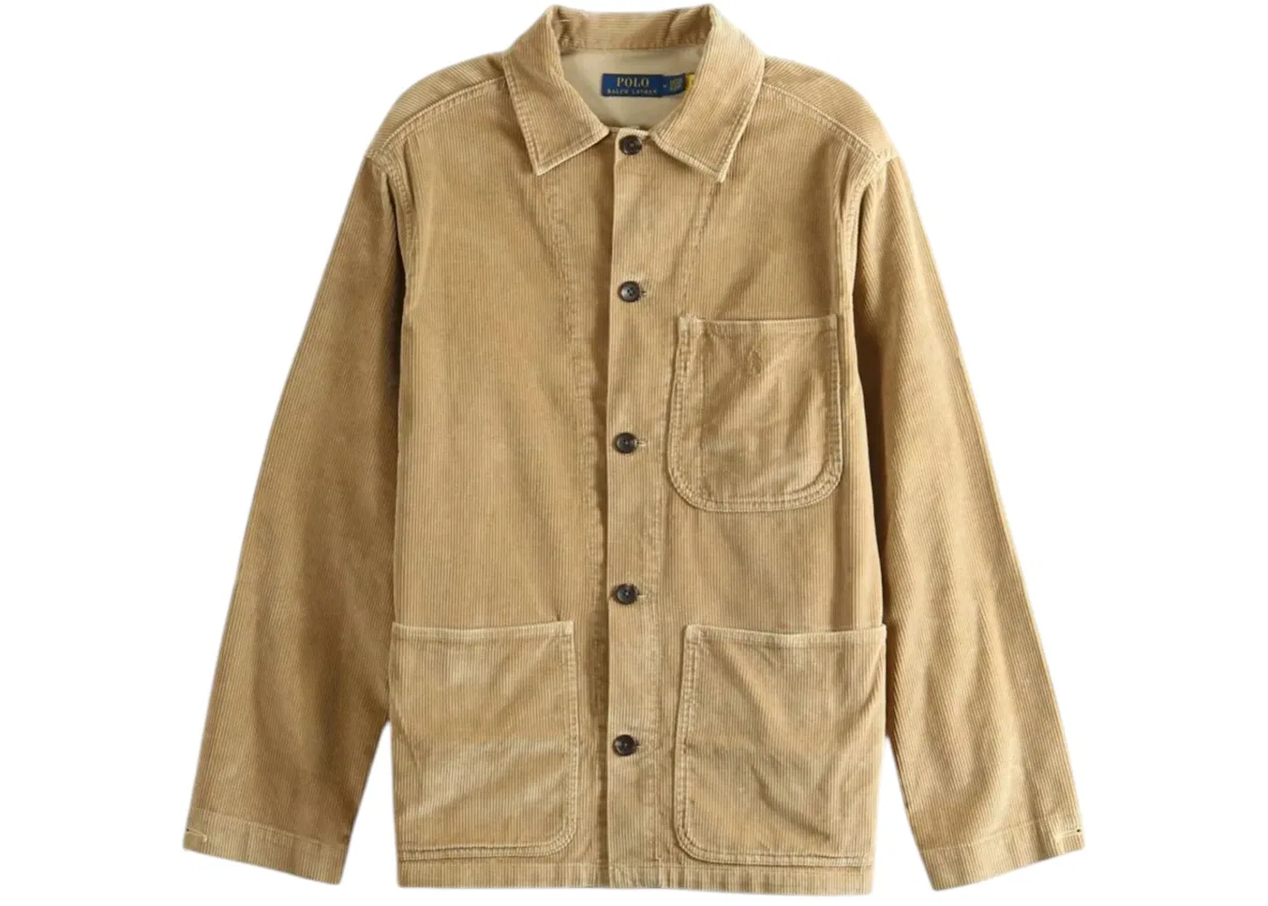 Мужская рубаха-овершот с длинным рукавом из вельвета в рубчик 10 Wale Corduroy Barton Polo Ralph Lauren