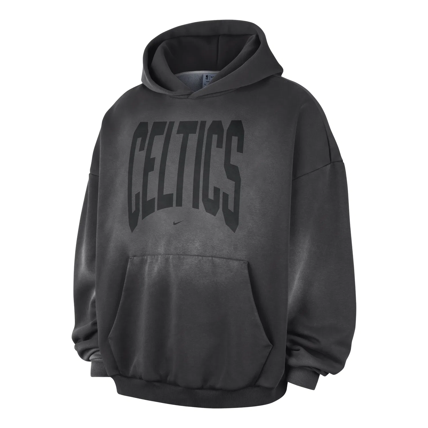 Мужское худи для баскетбола Boston Celtics Standard Issue Therma-FIT Fleece Hoodie 'Dark Charcoal White' Nike, Dark Charcoal White