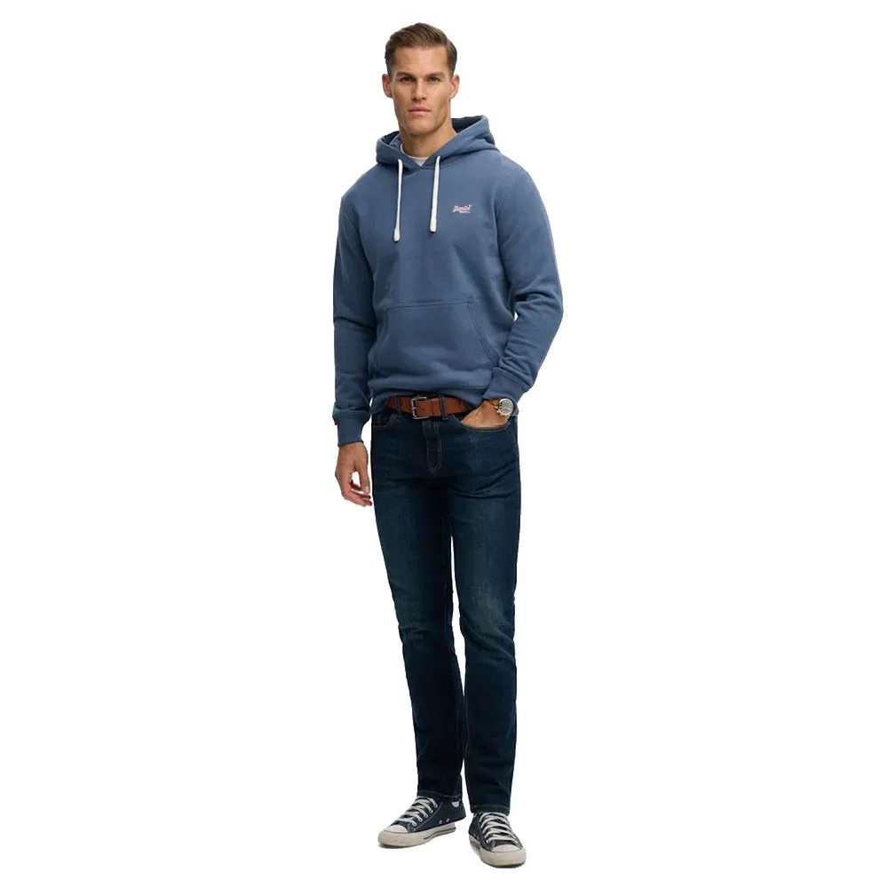 Худи классическое Essential Logo Superdry, синий — фото 4