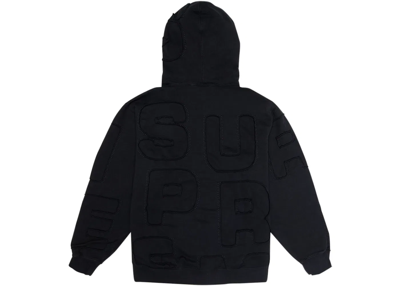 Мужская худи с принтом Supreme Hooded Sweatshirt, Black — фото 2