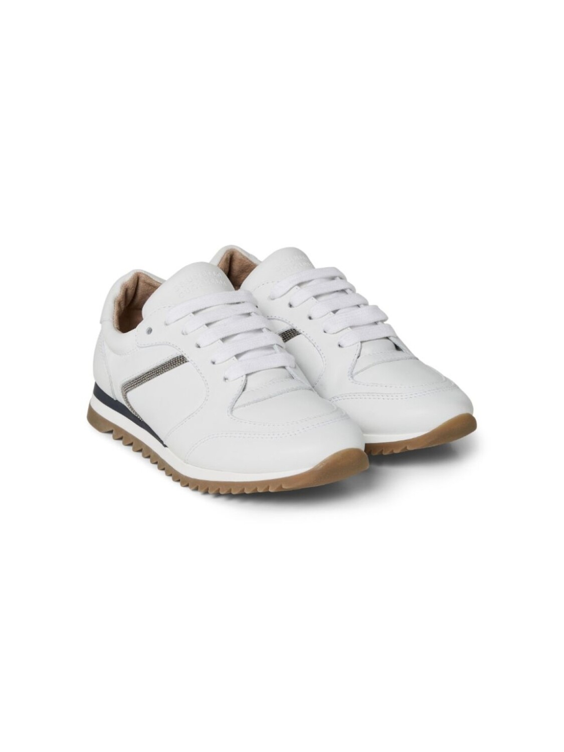 

Brunello Cucinelli Kids кроссовки на шнуровке, белый