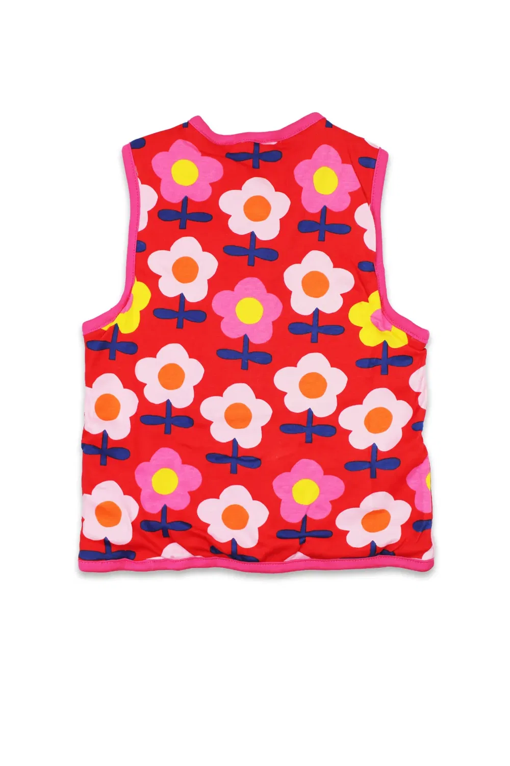 Детский жилет с цветочным принтом Flower Print Reversible Toby Tiger, Multi — фото 2