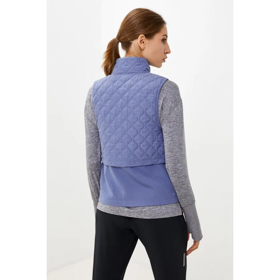 Женский утепленный жилет Nike W Aerolayer Running Vest Blue, Синий — фото 2