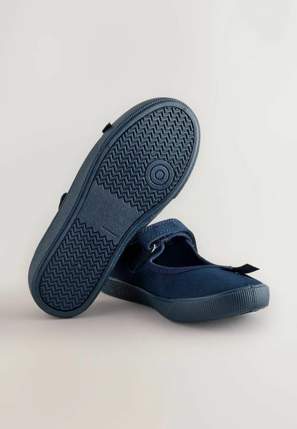 Стандартный крой - кеды с бантом - балетки с ремешком на щиколотке Next, Navy Blue — фото 4