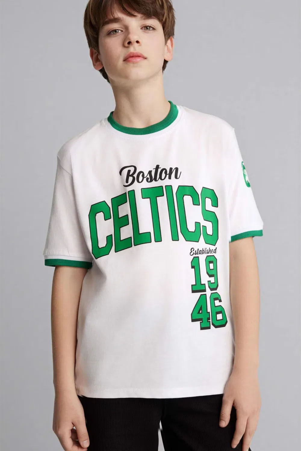 Футболка с коротким рукавом с принтом Boston Celtics Defacto, белый
