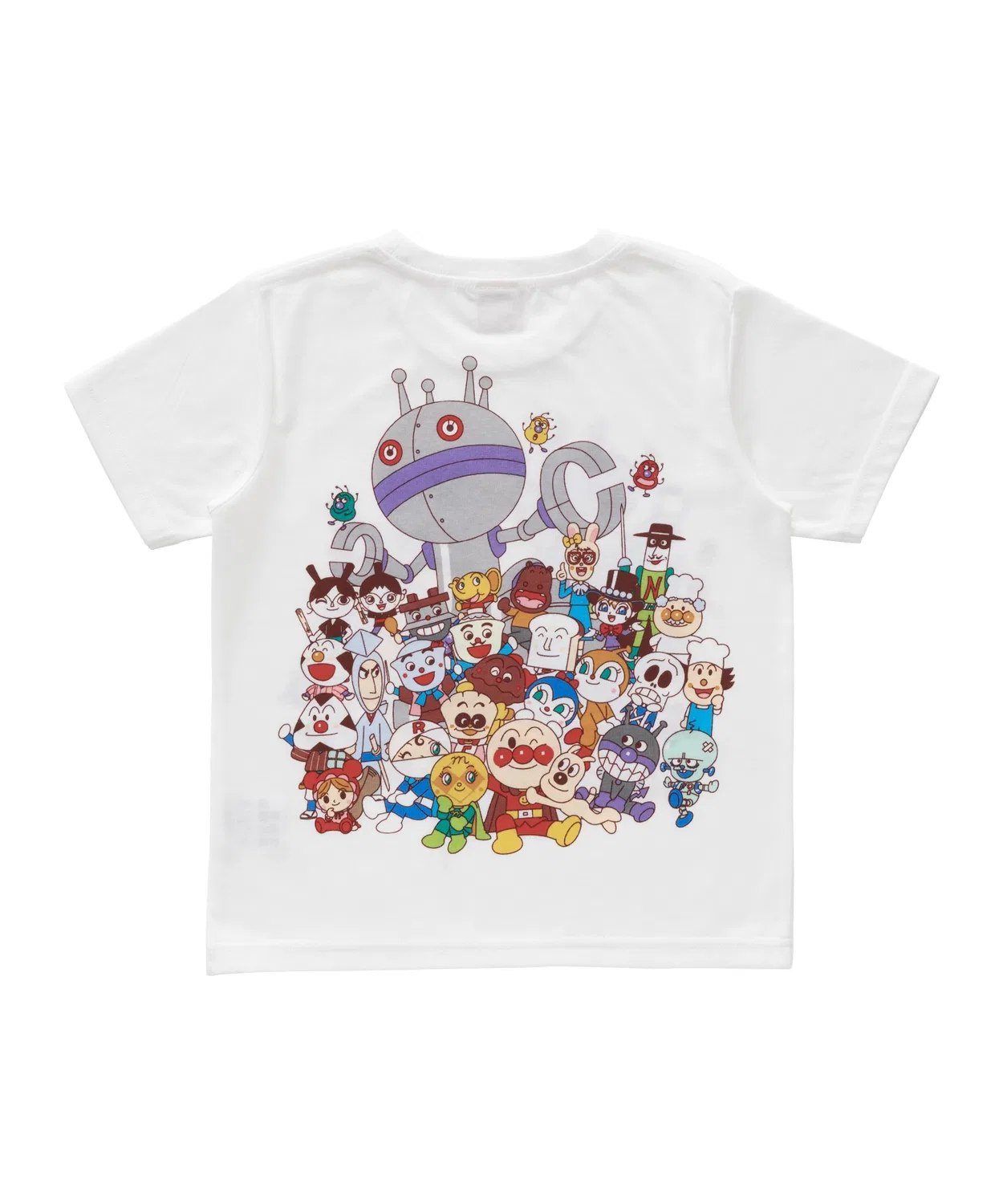 Детская футболка с принтом Anpanman BAIKINMAN Minna Daishuugou T-Shirt ANPANMAN KIDS COLLECTION, Off White — фото 4