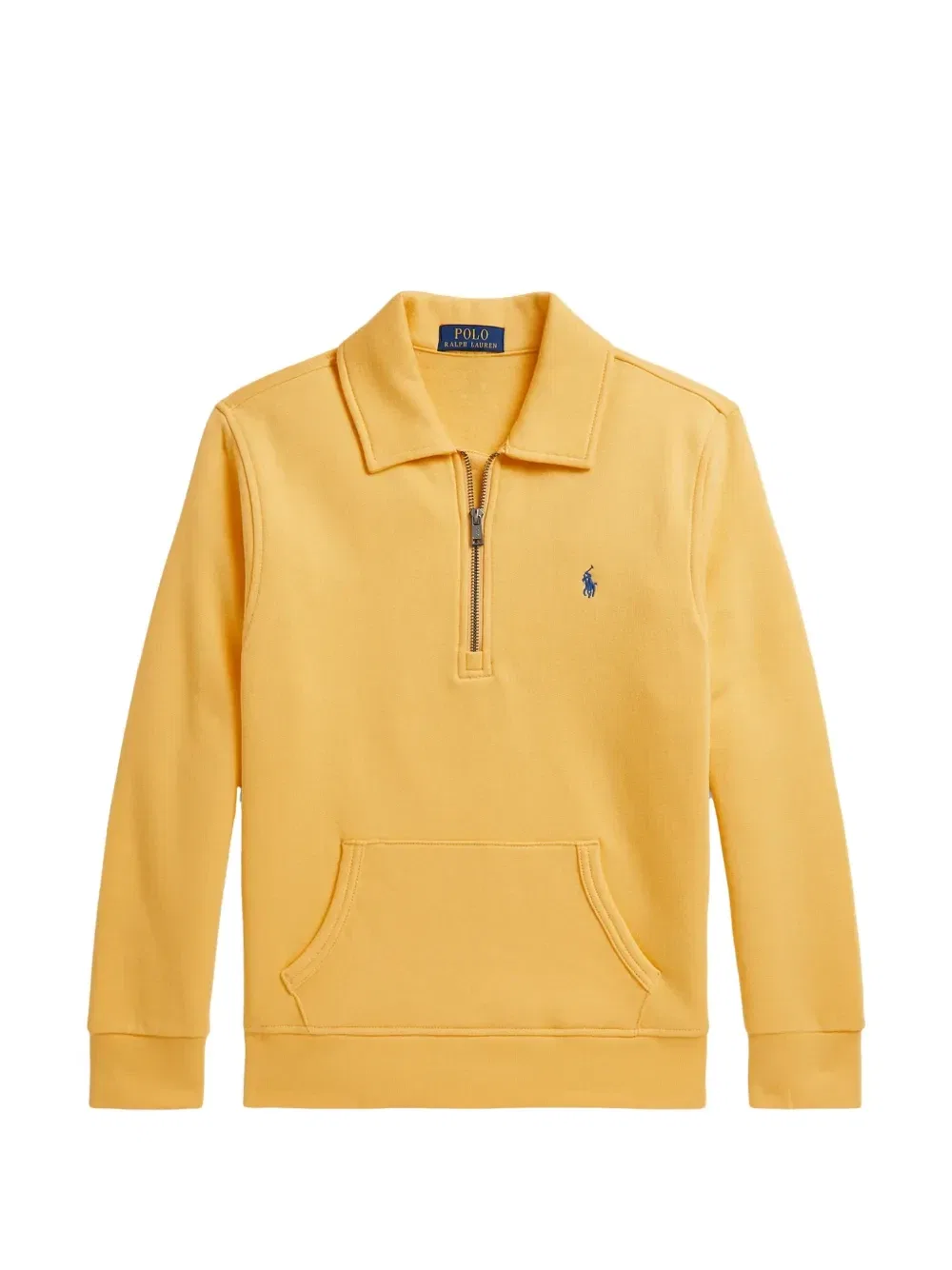 Толстовка с воротником на молнии и вышивкой Polo Pony Polo Ralph Lauren Kids, желтый