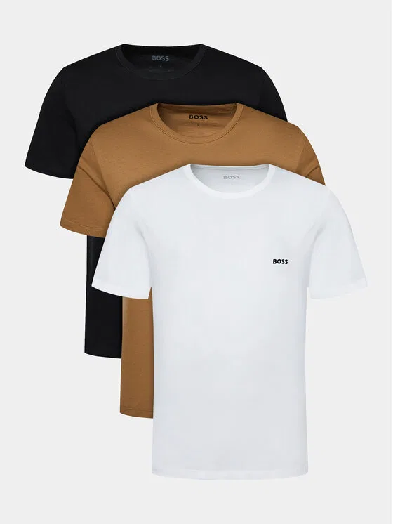 Комплект футболок regular fit Tshirt Rn 3P Classic Boss, бежевый