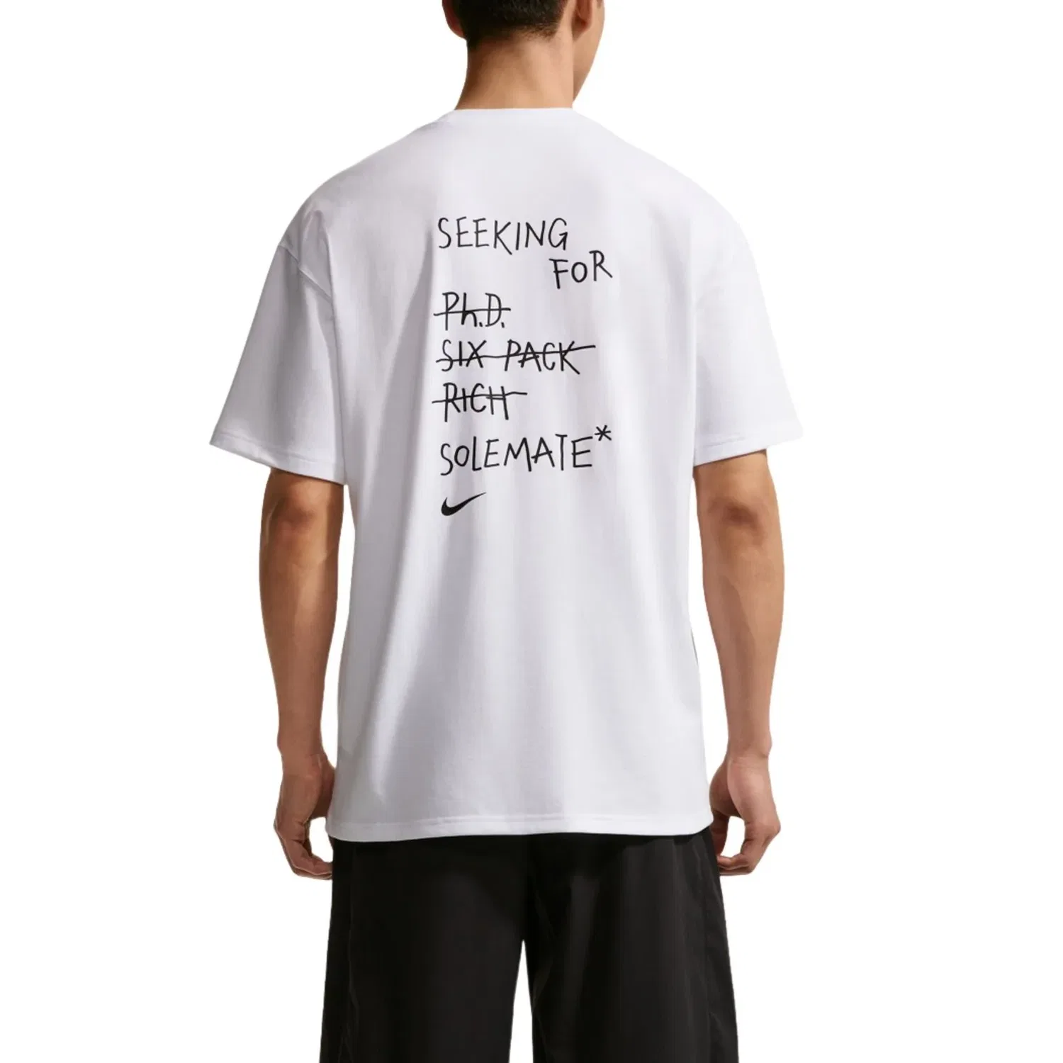 Мужская футболка Oversized T-Shirt 'White' Nike, белый — фото 4