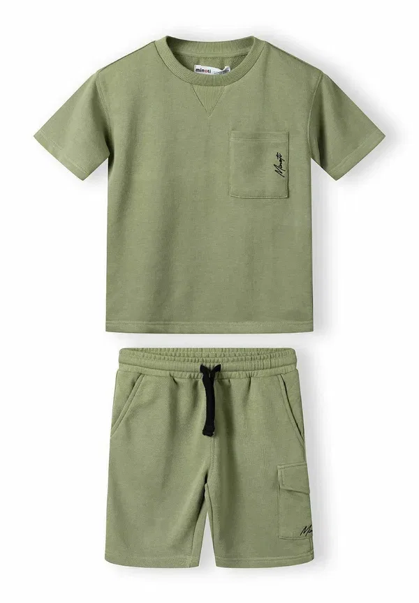Комплект футболка и шорты хлопковый Minoti light green, светло-зеленый — фото 2