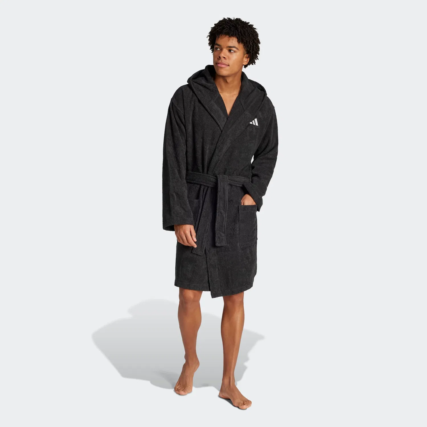 Женский халат с капюшоном Adidas Performance, Black