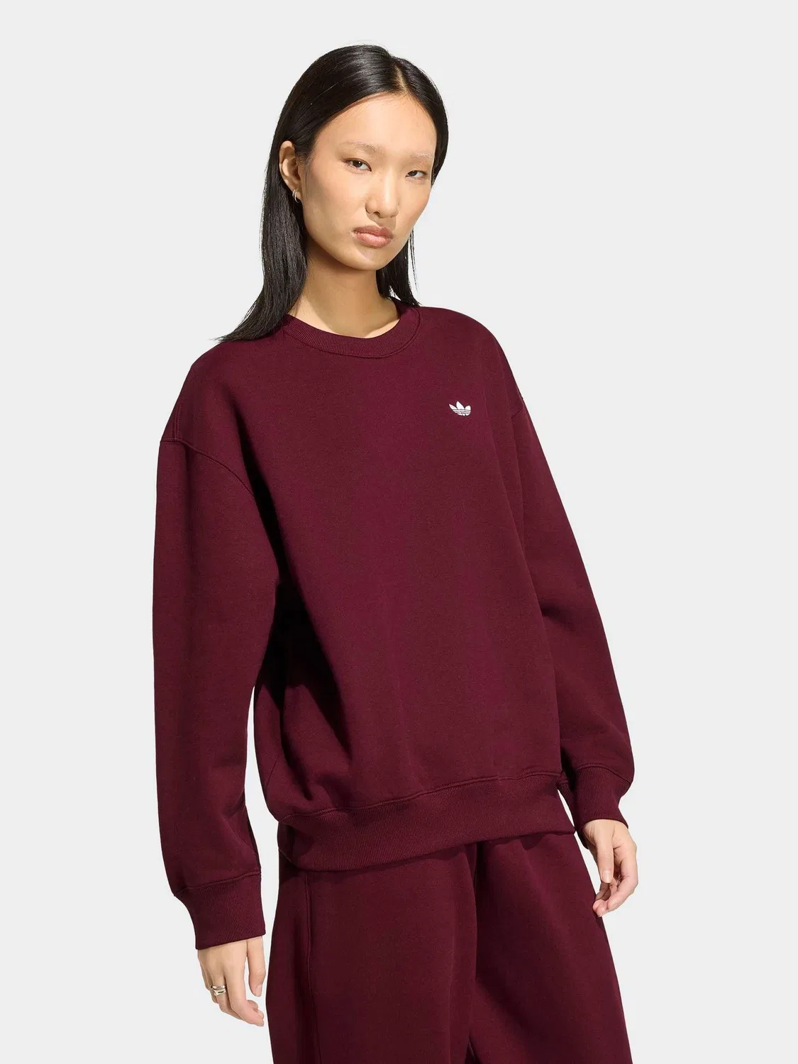 Свитшот с круглым вырезом, оверсайз, Essentials, adidas Originals, красный