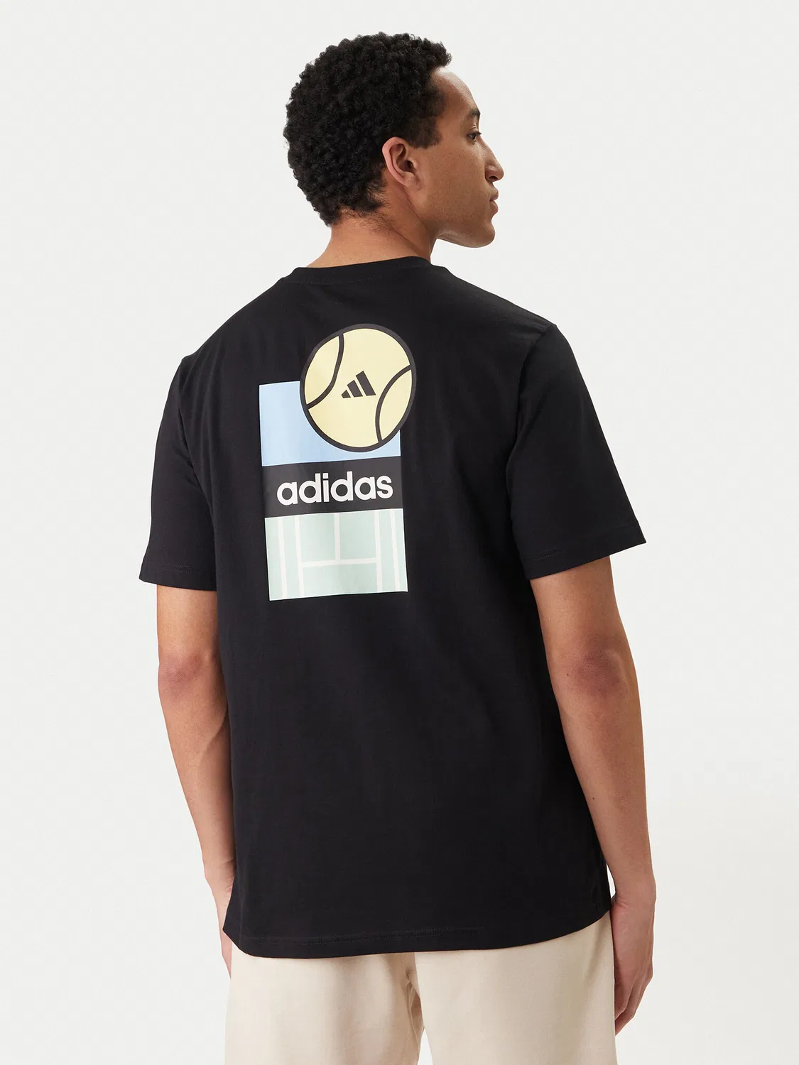 Мужская футболка стандартного кроя Memories Of Sport Poster Graphic Adidas, черный — фото 3