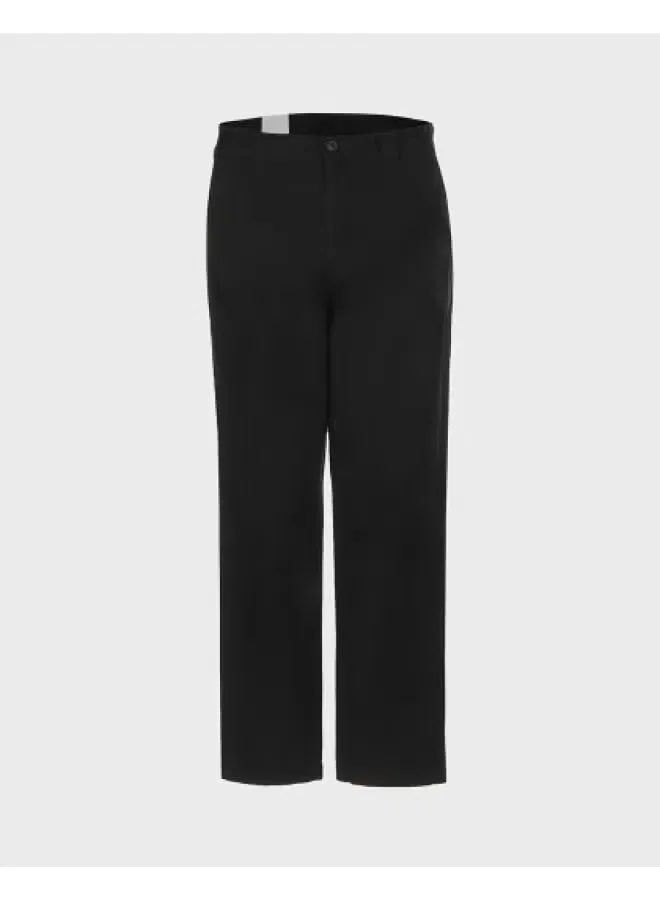 Брюки прямые хлопковые Zara, черный