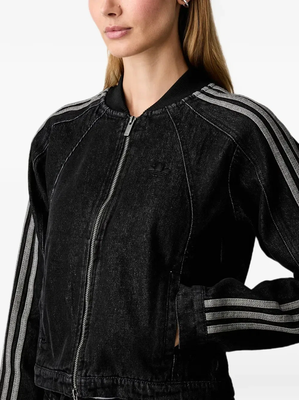 Джинсовая спортивная куртка SST 2.0 Adidas, черный — фото 4