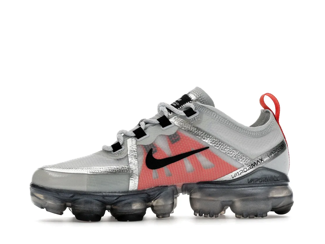 Детские кроссовки Lifestyle Nike Air VaporMax 2019 Nike, Pure Platinum/White-Team Orange-Black — фото 3