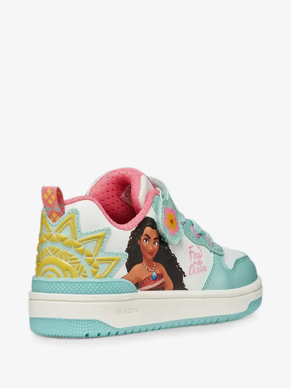 Кроссовки на липучках Moana Geox Kids, белый — фото 3