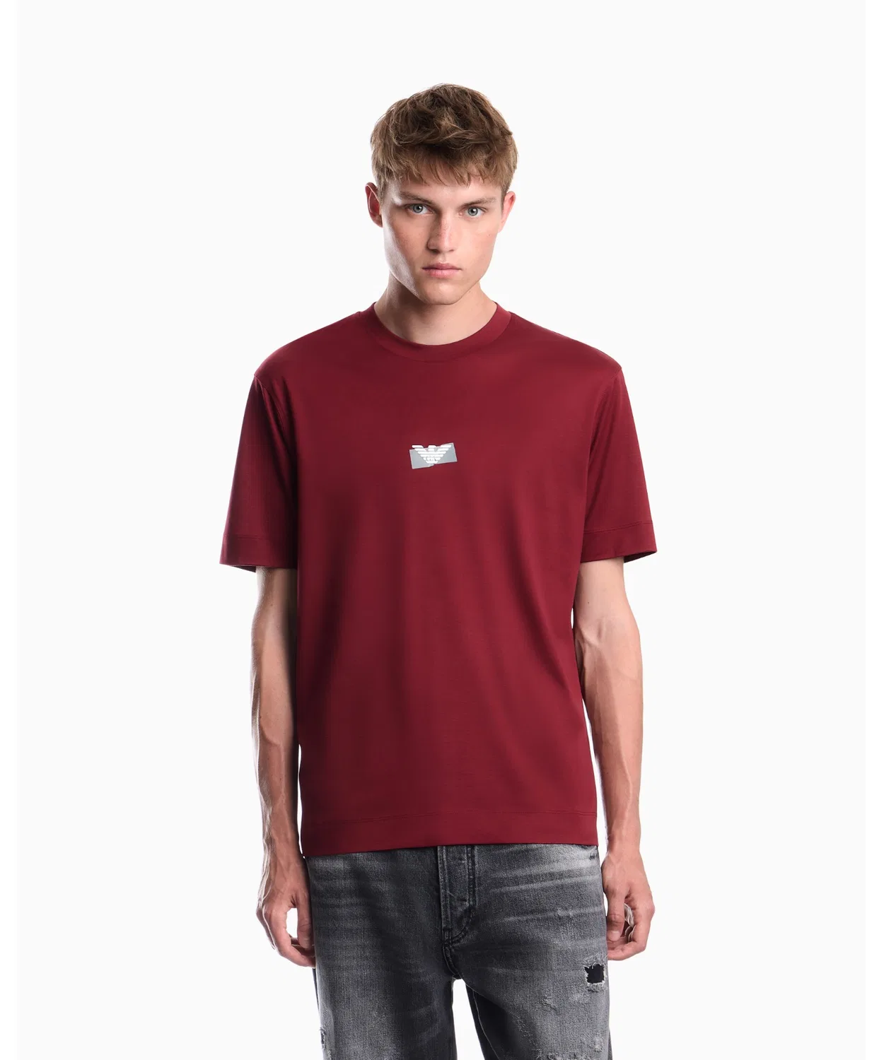 Мужская футболка с коротким рукавом Regular Fit Emporio Armani, Wine Red