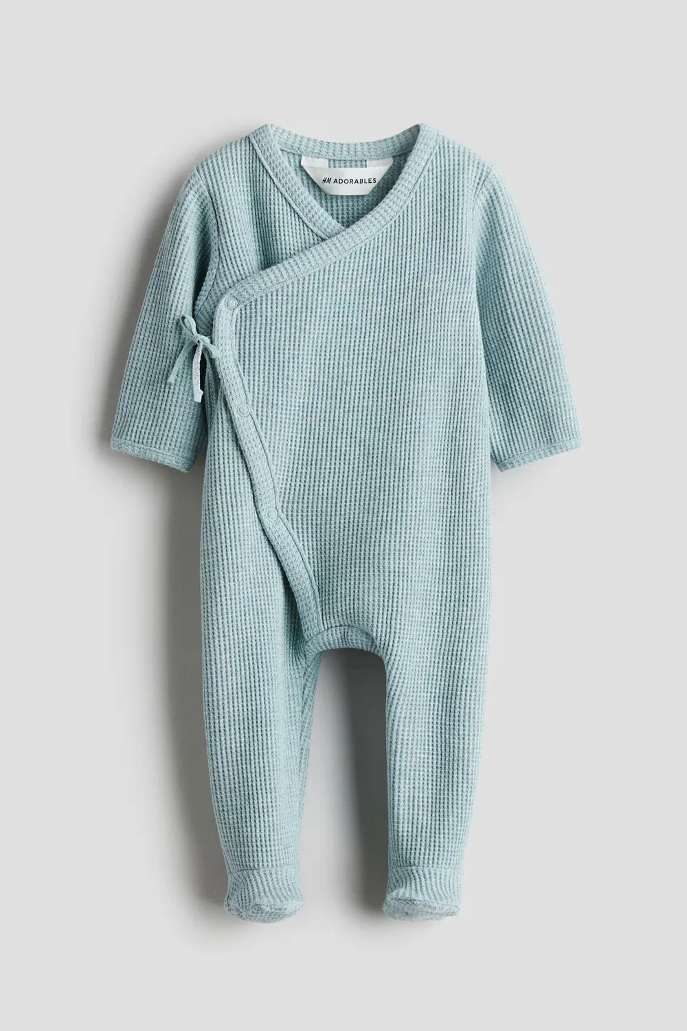 Хлопковый комбинезон с вафельной текстурой H&M, Helltürkis