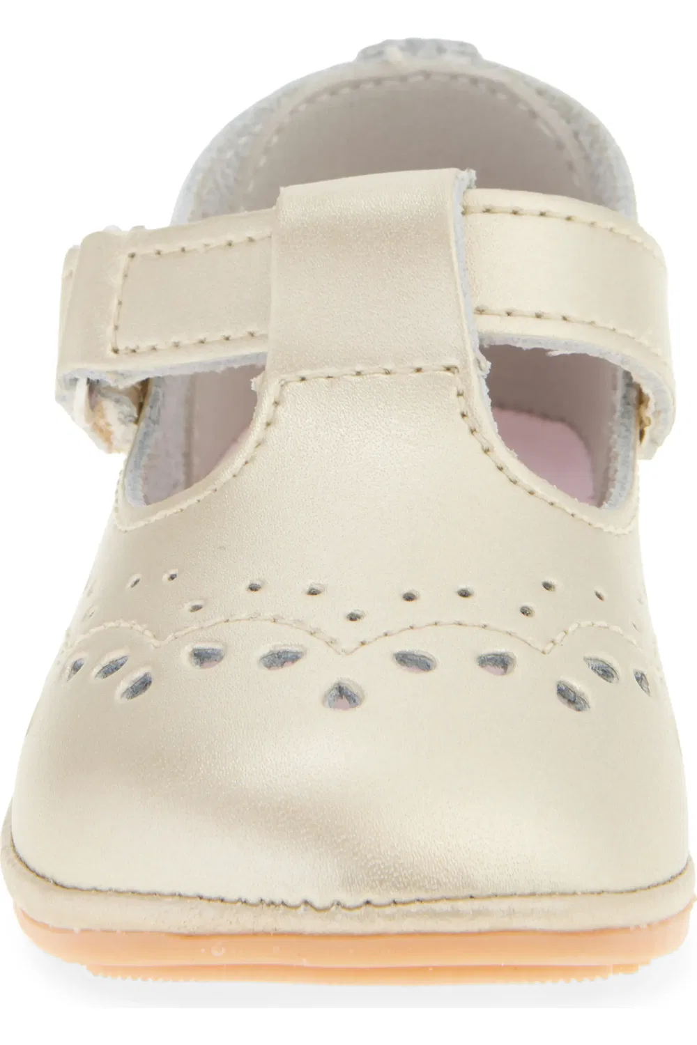 Туфли детские на плоской подошве Birdie T-Strap L'AMOUR, Gold — фото 4
