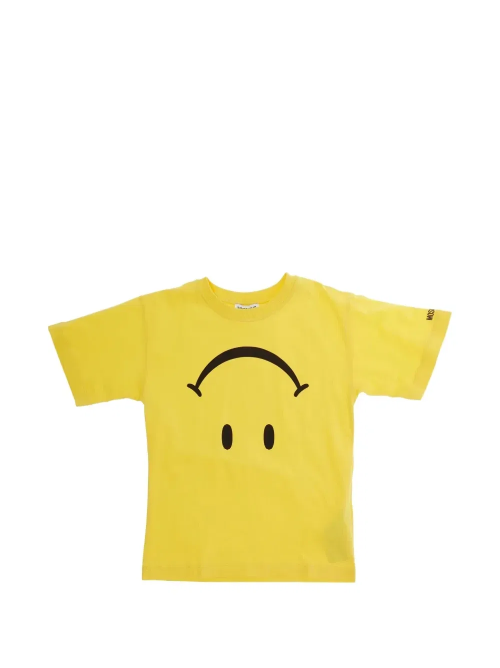 Футболка с принтом "смайлик" Moschino Kids, желтый